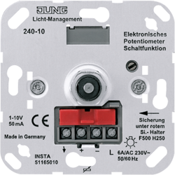 Electronic potentiometer, switch funct.