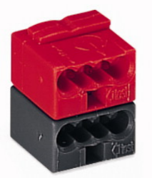 Connector for EIB applications dark gray/red