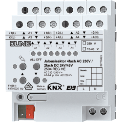 Blinds actuator, 4-gang AC 110-230 V