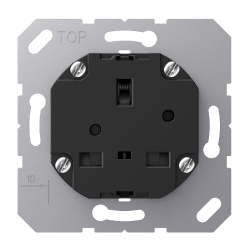 13A socket insert unswitched 71x71 frame