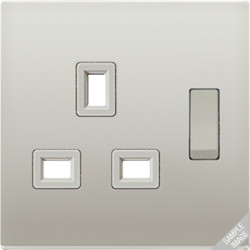 Centre plate for socket, White