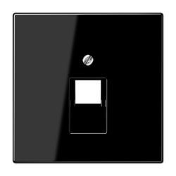 Center plate for modular jack sockets