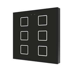 Flat 6 v2.  Capacitive push button with temperature probe - Anthracite