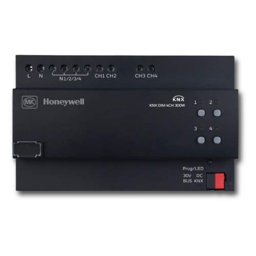 Honeywell KNX DIM 4CH 300W -  KNX Dimmer 4CH 1.5A 300W