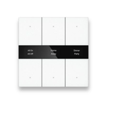 Honeywell KNX PB GL 6BT - KNX Push Button 6Fold in White Glass Finish and Black Glass Finish