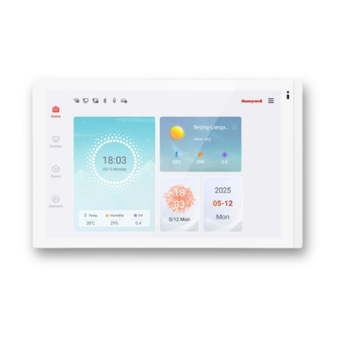 Honeywell KNX TS 10 V2 - KNX 10.1 Inch Touch Screen with Intercom Function in White and Black Frames