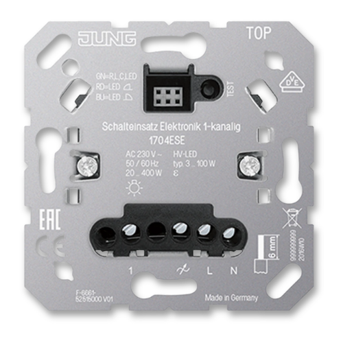 JUNG HOME 1704ESE Electronic Switch Insert 1-Channel with Satellite Input