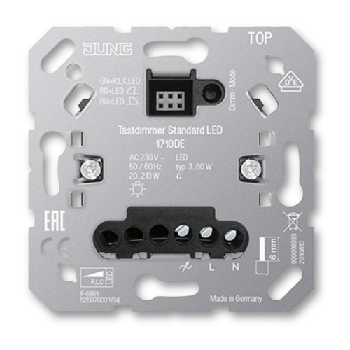 JUNG HOME 1710DE Standard Touch Dimmer Insert LED Without Satellite Input Flush Mounted