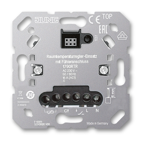 JUNG HOME 1790RTR Room Thermostat Insert with Sensor Connection Without Satellite Input