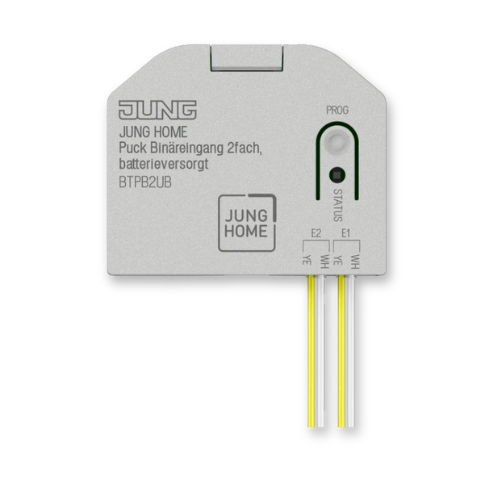 JUNG HOME BTPB2UB Puck Binary Input 2-Gang Battery-Powered