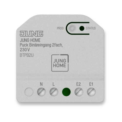 JUNG HOME BTPB2U Puck Binary Input 2-Gang 230V~