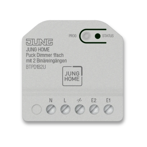 JUNG HOME BTPD1B2U Puck Dimmer 1-Gang with 2 Binary Inputs