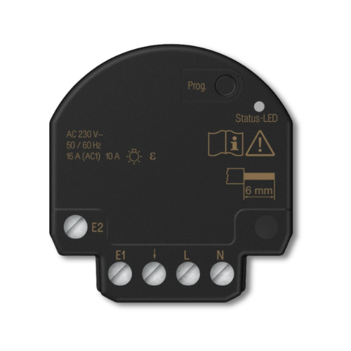 JUNG HOME BTS1B2U Switch Actuator 1-Gang Mini with 2 Binary Inputs