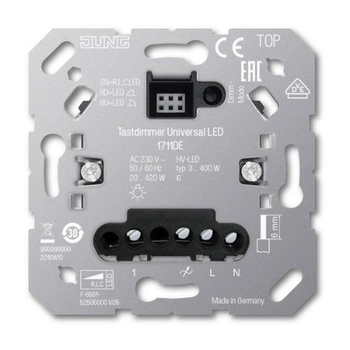 Jung 1711DE Universal Touch Dimmer Insert LED with Satellite Input