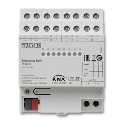 Jung 2128REG KNX Binary Input 8-gang Rail Mounting Device
