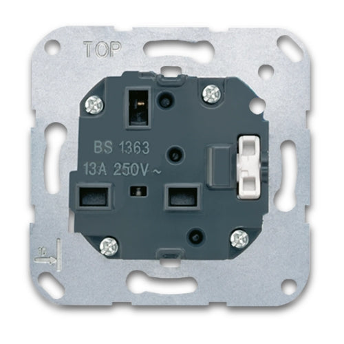 Jung 3171EINS Switched Socket Insert British Standard 1363 Screw Terminals for Wall Boxes 60mm