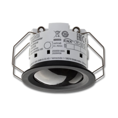Jung 339001S KNX Presence Detector Mini With Measurement of Temperature and Humidity Black and White