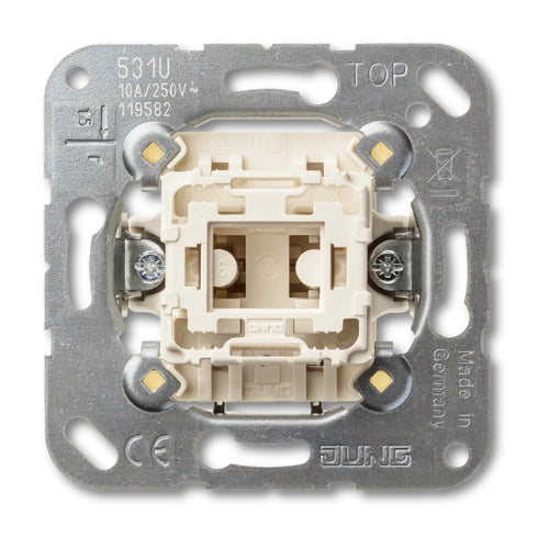 Jung 531U 1-Gang Push-Button 1-Pole 1-Way NO Contact 10 A 250 V