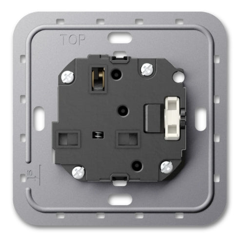 Jung BS2171EINS Switched Socket Insert British Standard 1363 Screw Terminals for Rectangular British Standard Wall Boxes