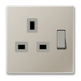 Jung LS3171 Switched Socket British Standard with Contact Protection LS Range in Ivory, White and Black