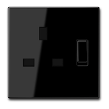 Jung LS3171 Switched Socket British Standard with Contact Protection LS Range in Ivory, White and Black