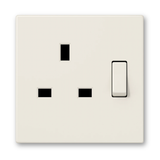 Jung LS3171 Switched Socket British Standard with Contact Protection LS Range in Ivory, White and Black