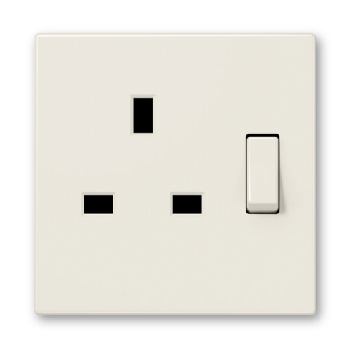 Jung LS3171 Switched Socket British Standard with Contact Protection LS Range in Ivory, White and Black