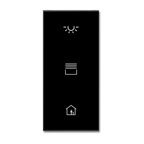 Jung LS50NATXSW-L Center Plate Suitable for Backlighting F50 Thermoplastic LS Range Black