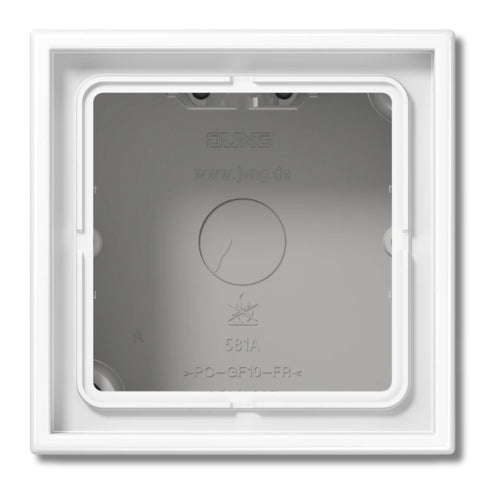Jung LS581AWW Surface Cap 1-Gang LS CUBE Duroplastic White