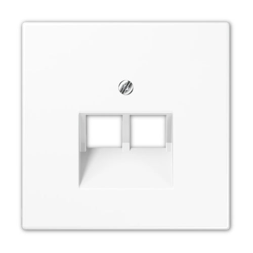 Jung LS969-2UAWW Centre Plate for IAE/UAE Sockets 2 x 8-Pole Thermoplastic LS Range White