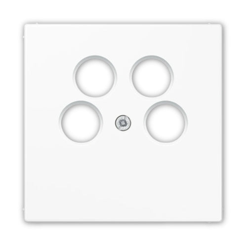 Jung LS990-4SAT2WW Centre Plate for 4-Hole SAT-TV Socket Axing 1-Gang Thermoplastic LS Range White