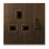 Jung LS3171 Switched Socket British Standard with Contact Protection LS Range in Ivory, White and Black