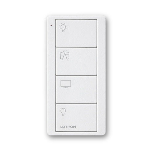 Lutron 4 Button Pico RF Control Living Room Keypad - White PK2-4B-TAW-P01 or Black PK2-4B-TBL-P01