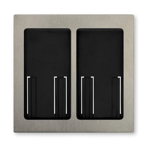 Lutron Dual Gang Pico Faceplate - In Satin Nickel, Brass, Black, Bright Chrome or White LPFP-S2