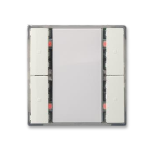 Siemens UP 222/13 KNX Push-Button Double with Status LED Titanium White i-system