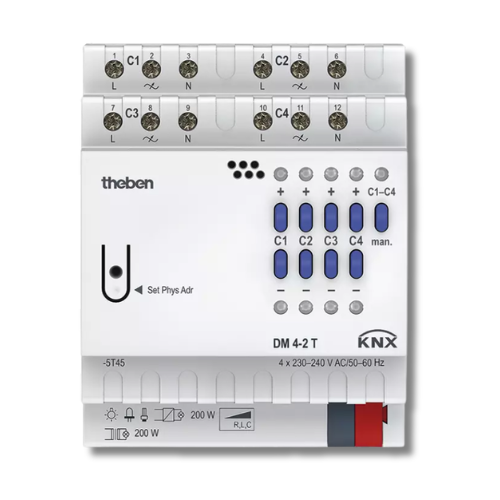 Theben 4940280 DM 4-2 T KNX Dimmer Actuator