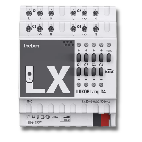 Theben 4800475 LUXORliving D4 Dimmer Actuator