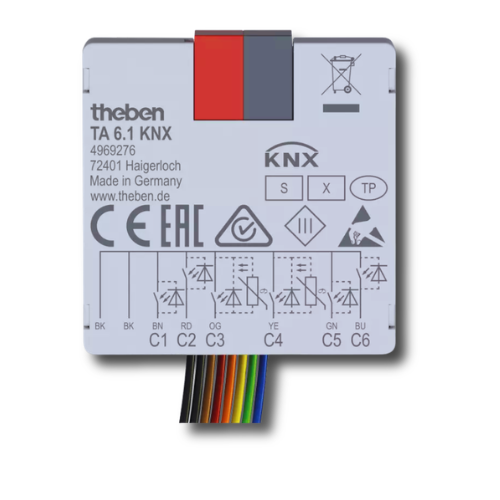 Theben 4969276 TA 6.1 KNX 6-Way Push Button