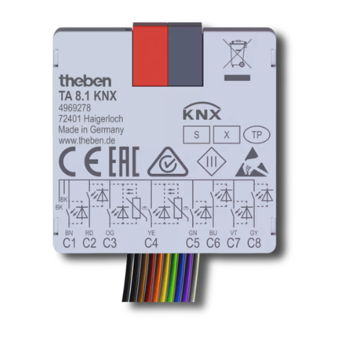 Theben 4969278 TA 8.1 KNX 8-Way Push Button