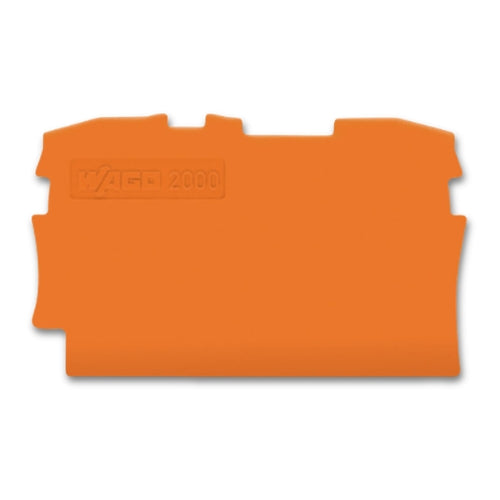 Wago 2000-1292 End and Intermediate Plate 0.7mm Thick Orange (25 Pack)