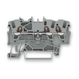 Wago 2001 Series 3-Conductor Through Terminal Block Suitable for Ex e II Applications (100 Pack)