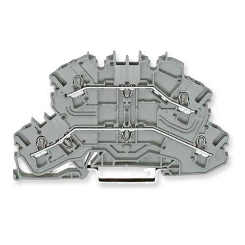 Wago 2002-2601 Double-Deck Terminal Block, Through/Through Terminal Block 2002 Series, Push-In CAGE CLAMP® (50 Pack)